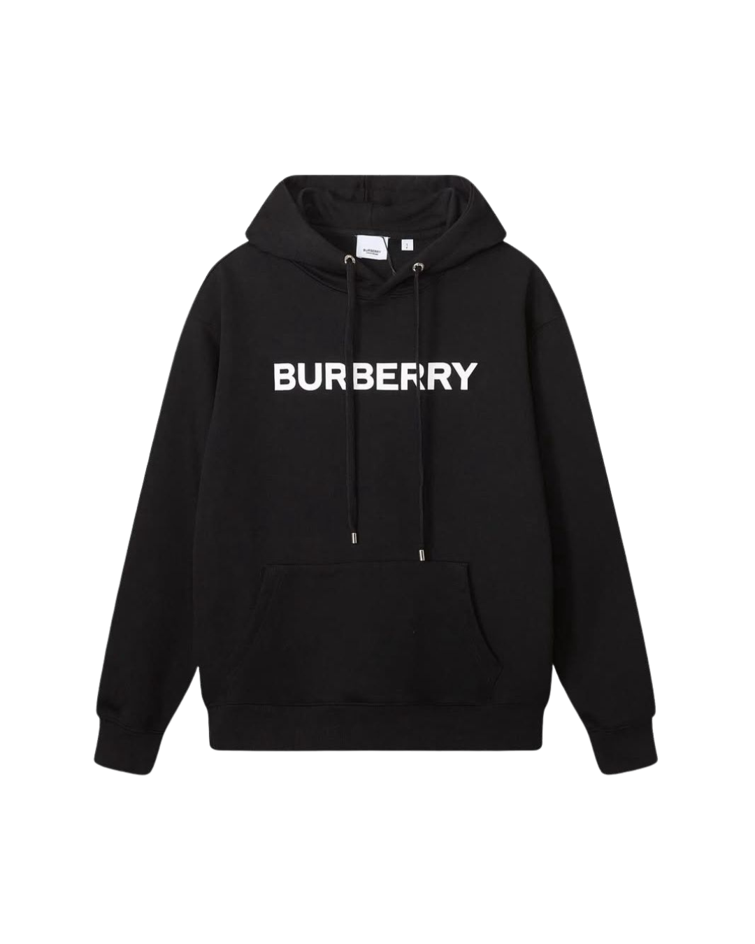 Sudadera negra con logo frontal grande