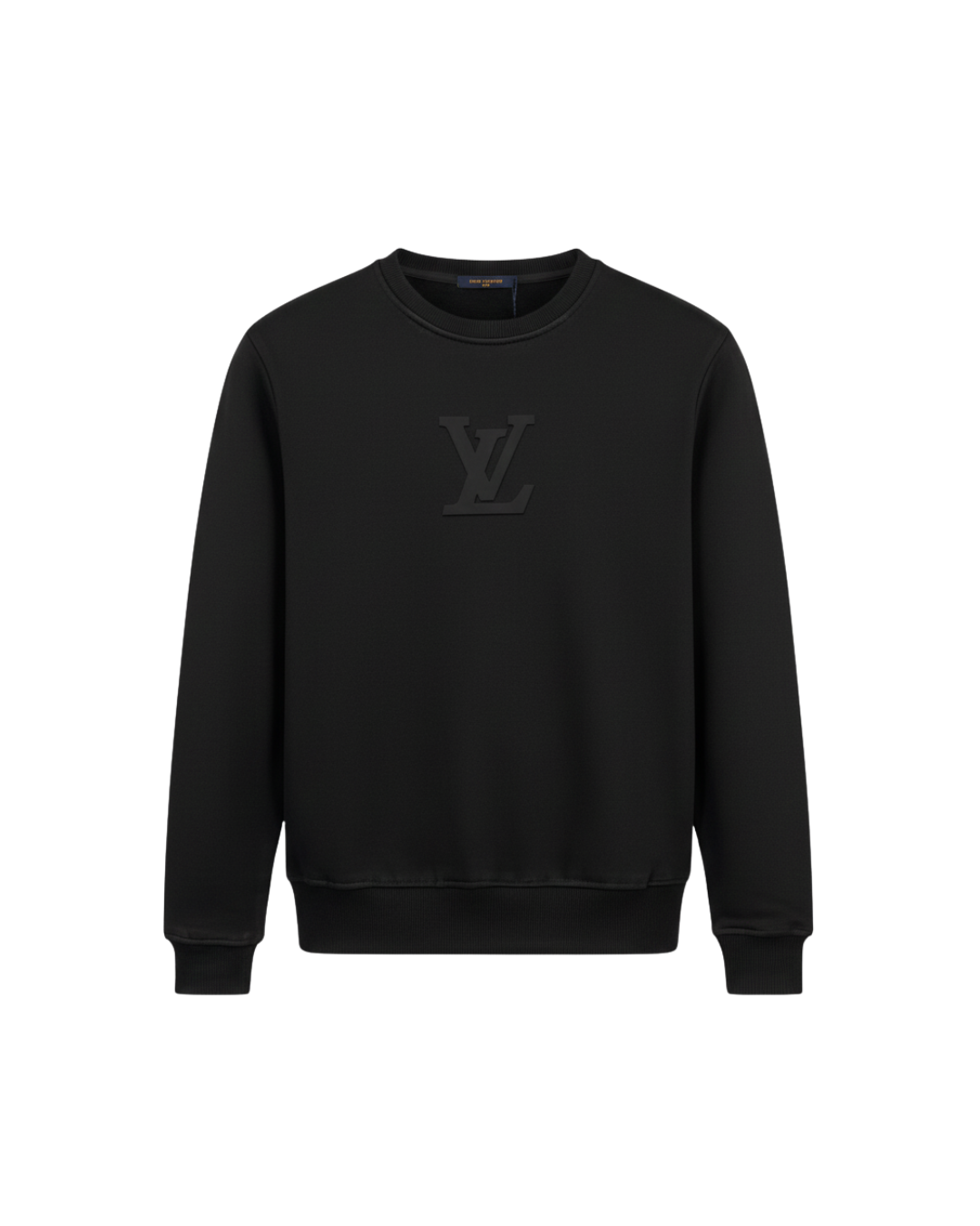 Sudadera negra logo LV en relieve