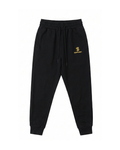 Pantalón jogger negro con logo bordado