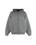 Sudadera gris con cremallera completa