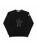 Sudadera negra logo central Moncler