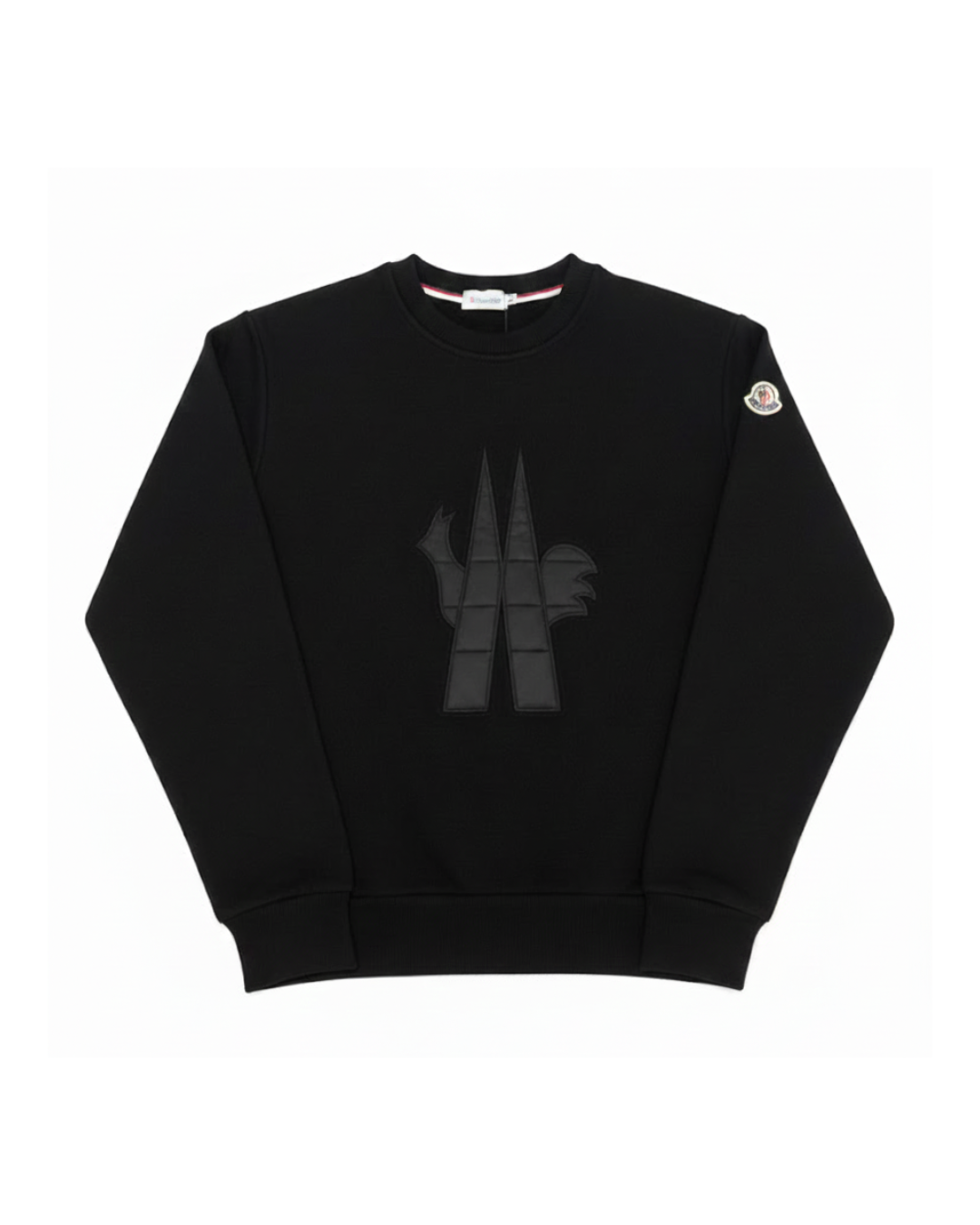 Sudadera negra logo central Moncler