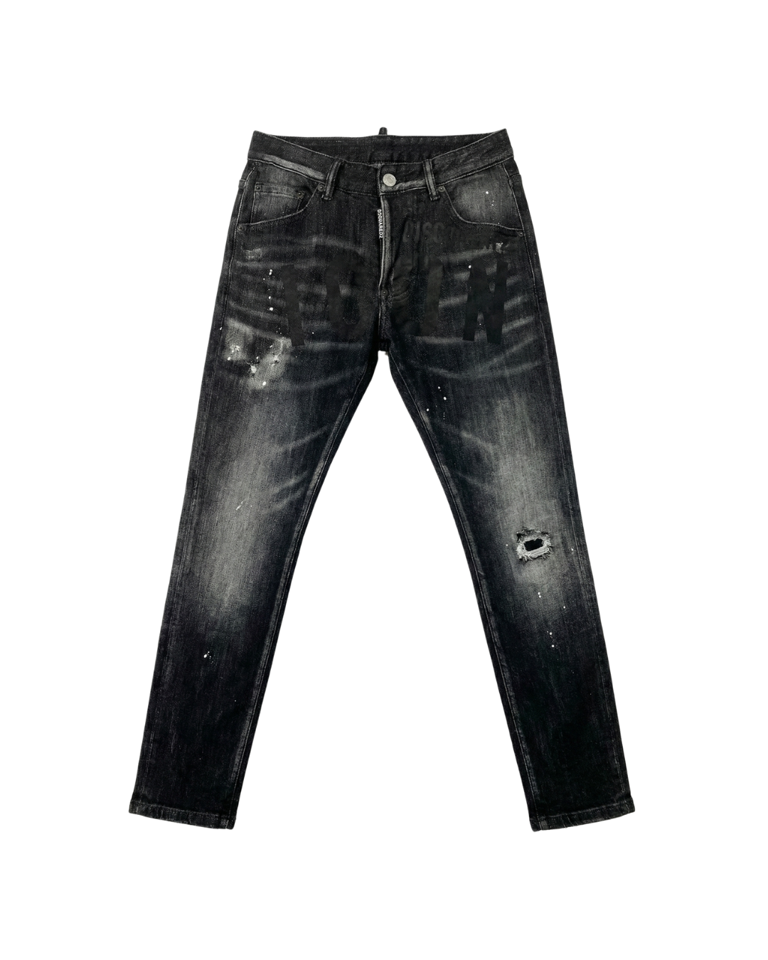 Pantalón jogger negro con bolsillo cargo