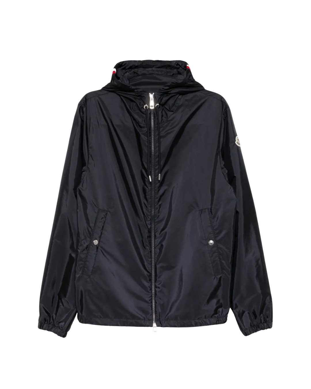 Chaqueta negra tipo cortavientos