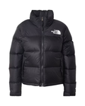 Puffer negro urbano de corte recto