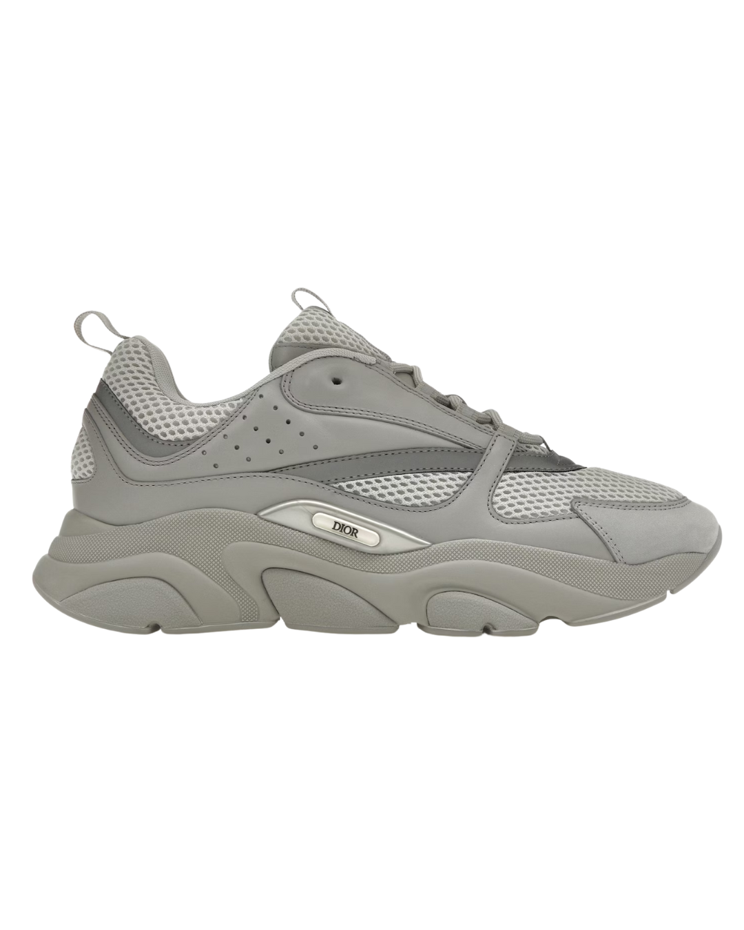 Zapatilla street gris con patrón tejido y detalles hielo